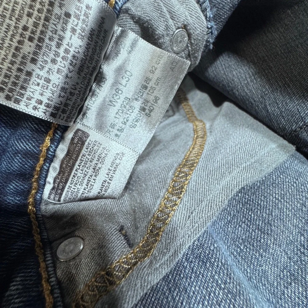 Levi's Jeans 514 Denim Medium Wash 36x30 Straight‎ Leg Western Everyday Casual